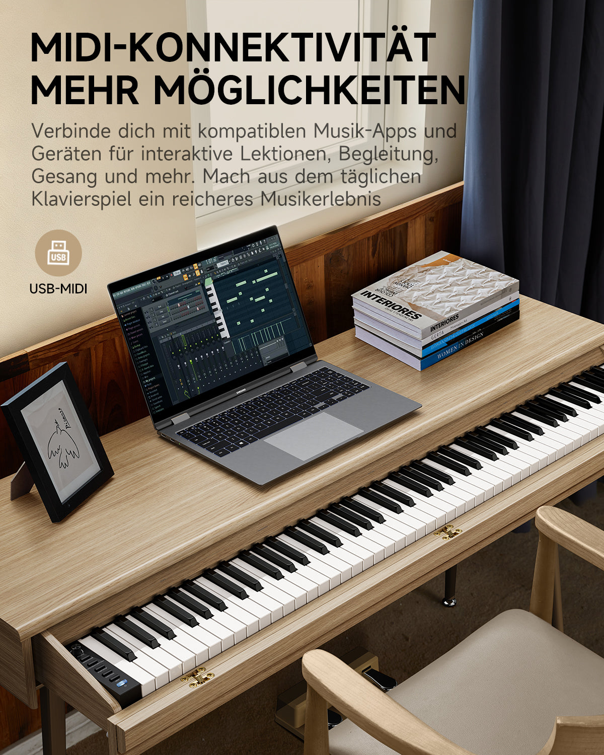 Donner DDP-65 Digitalpiano mit 88 halbgewichteten Tasten