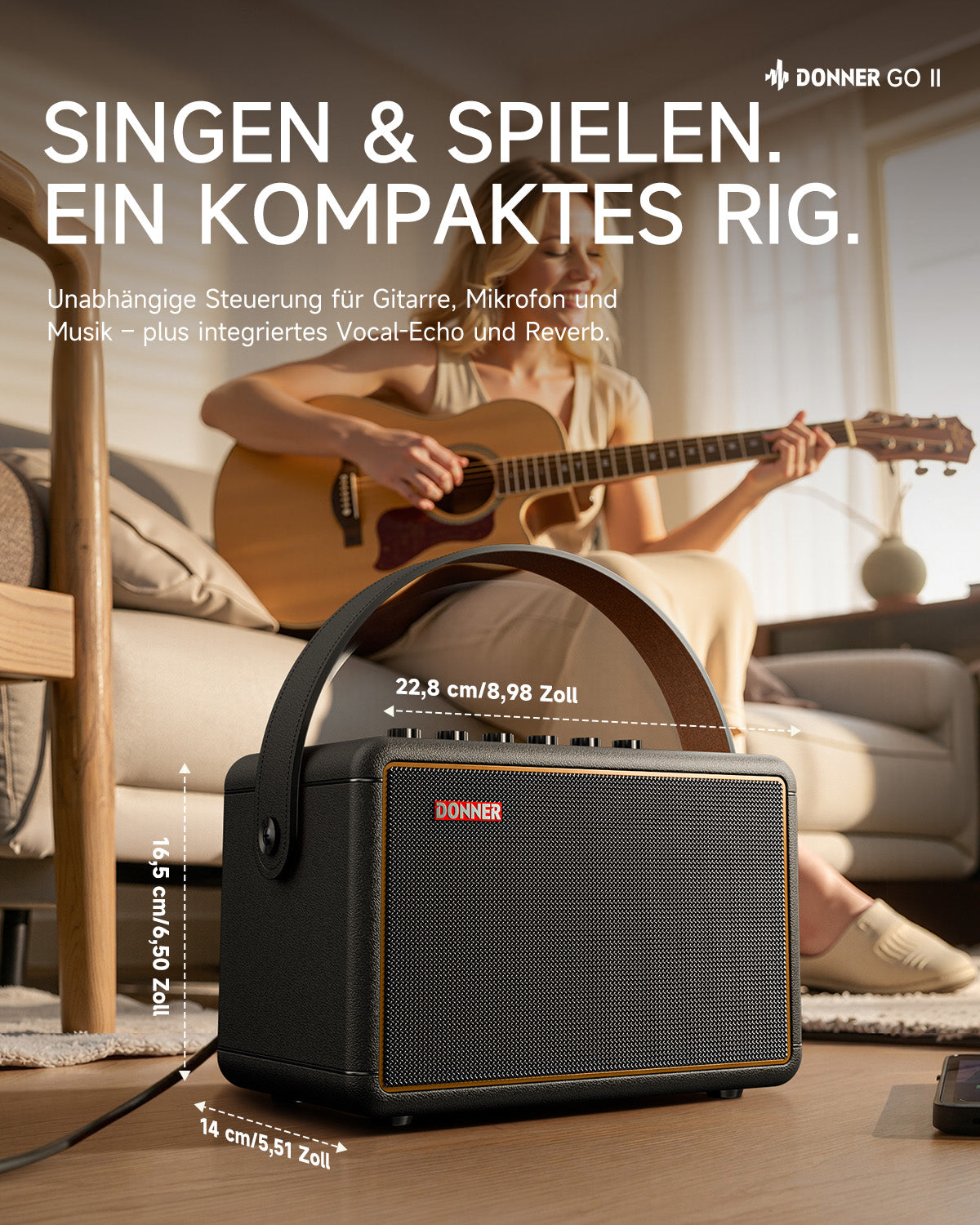 Donner Go E-Gitarrenverstärker-Donner Go II【Schwarz】##
