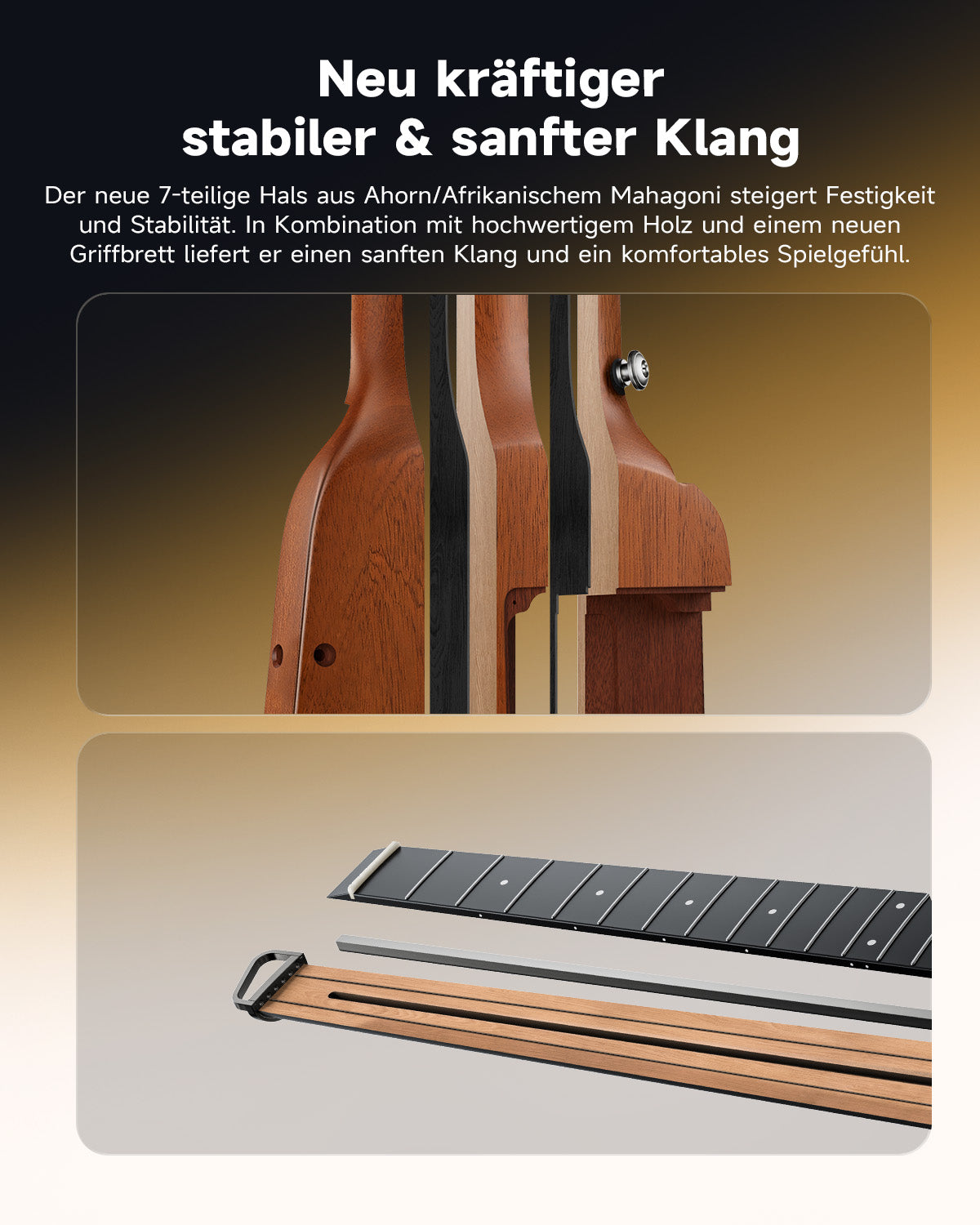 Donner HUSH™ I Ultraleicht Unterwegs Reisegitarre