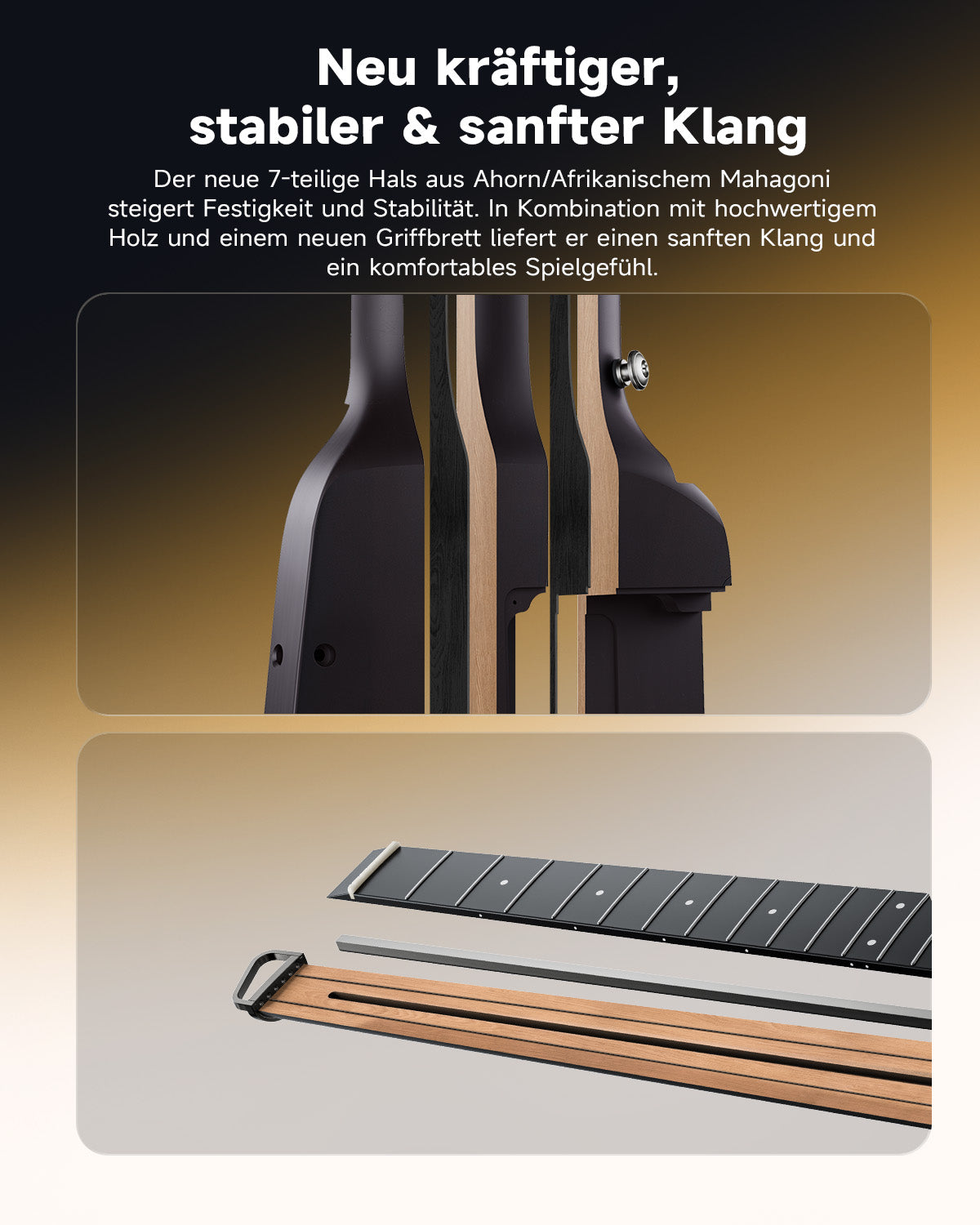 Donner HUSH™ I Ultraleicht Unterwegs Reisegitarre