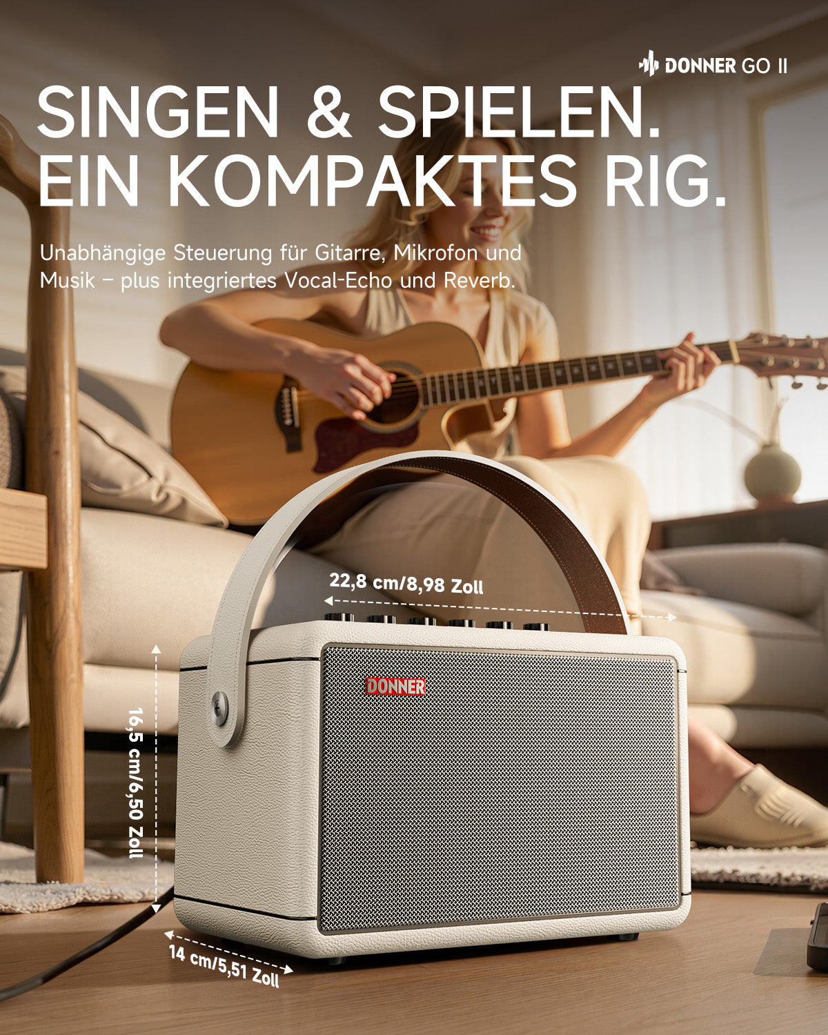 Donner Go E-Gitarrenverstärker-Donner Go II【Weiß】##