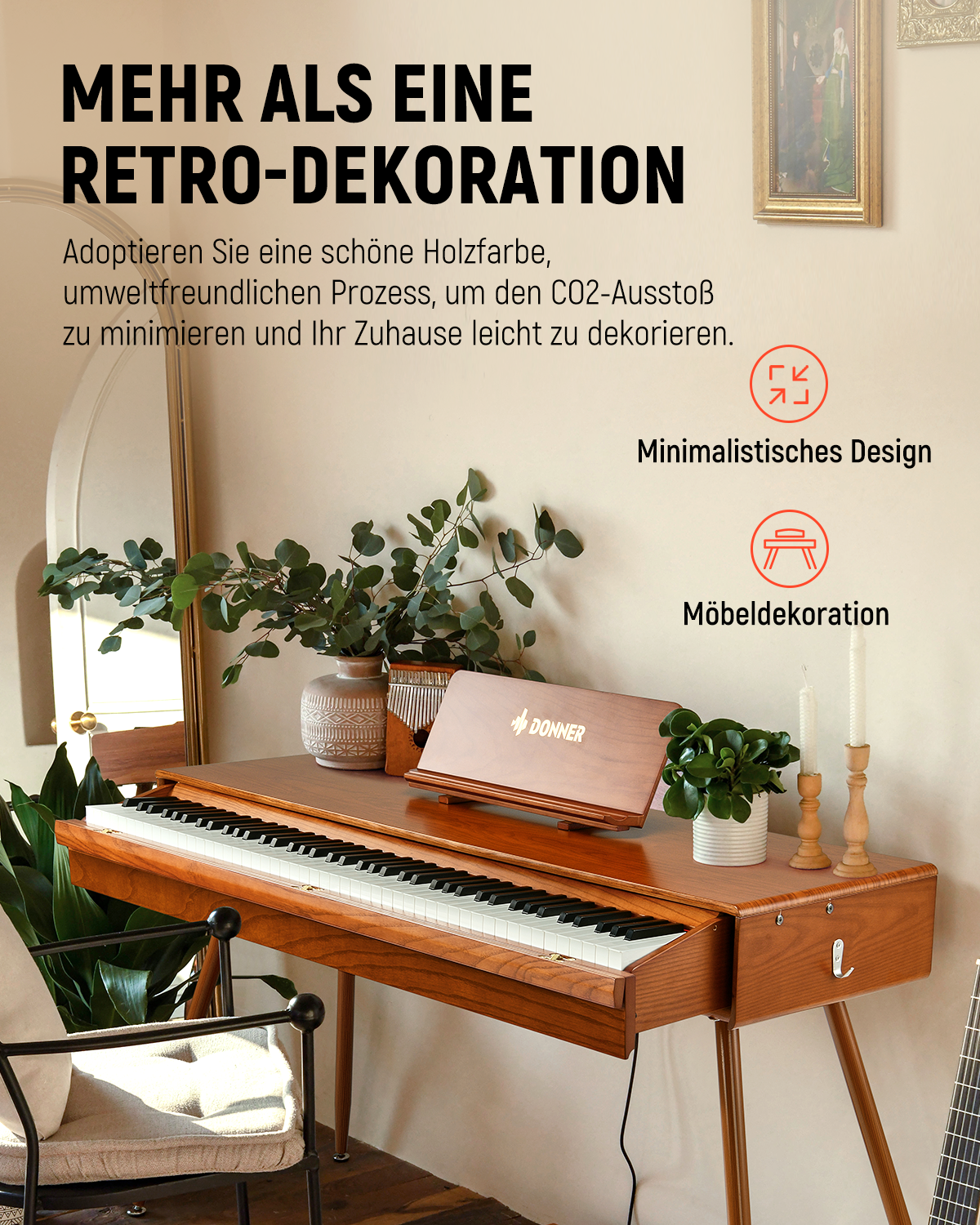 Donner DDP-80 Pro Retro-Ästhetisches Digital Piano