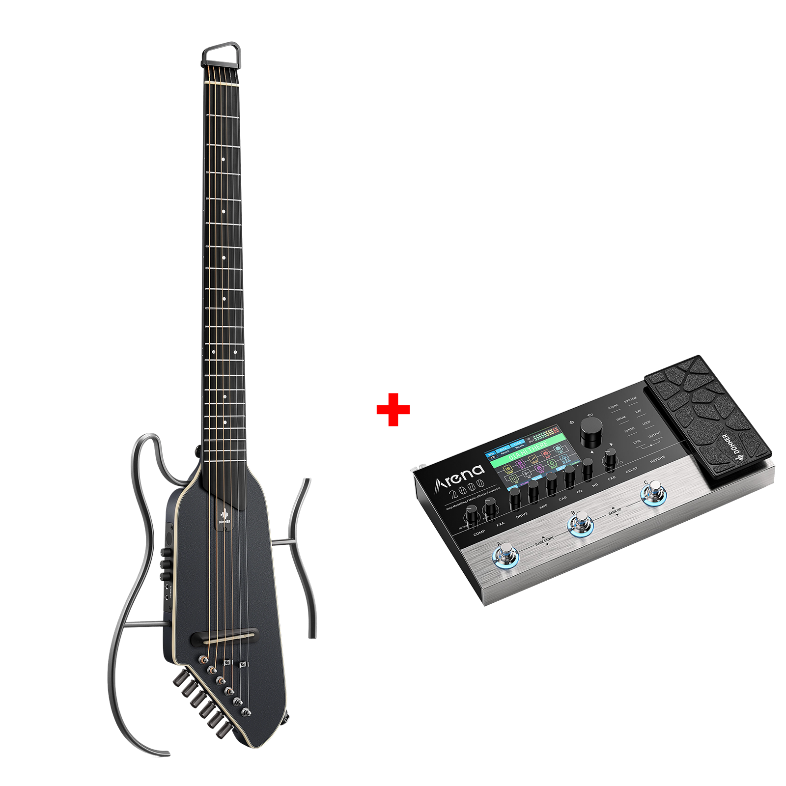 Donner HUSH™ I Ultraleicht Unterwegs Reisegitarre