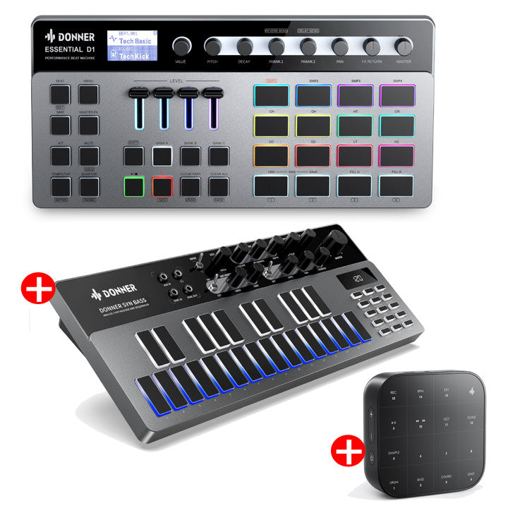 【Preissenkung, Begrenzt!】Donner Essential B1 analoger Bass-Synthesizer & Sequenzer