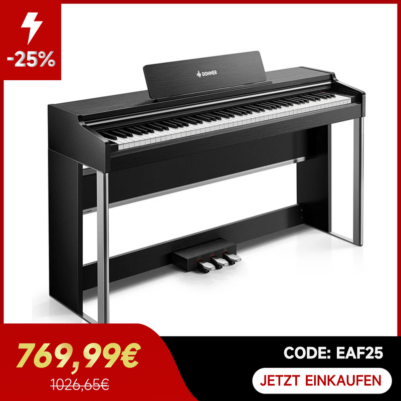 【Vorsalzen】Donner DDP-200 PRO 88 Tasten Hammertastatur gewichtetes Digitalpiano Standard - Versand am 2. Dezember