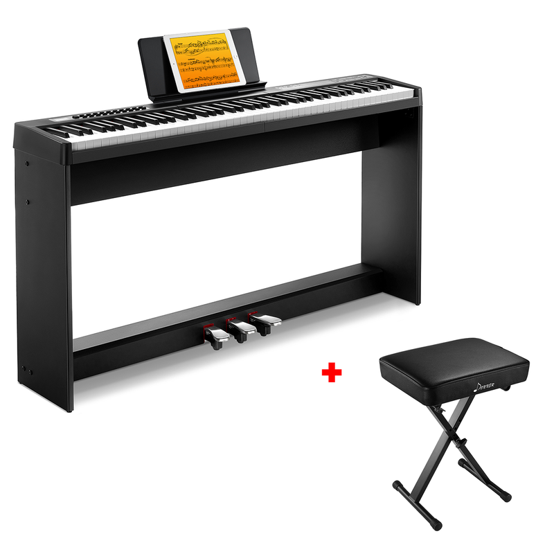 Donner DEP-08 Digitalpiano, abnehmbarer Ständer, kompaktes E-Piano für Anfänger