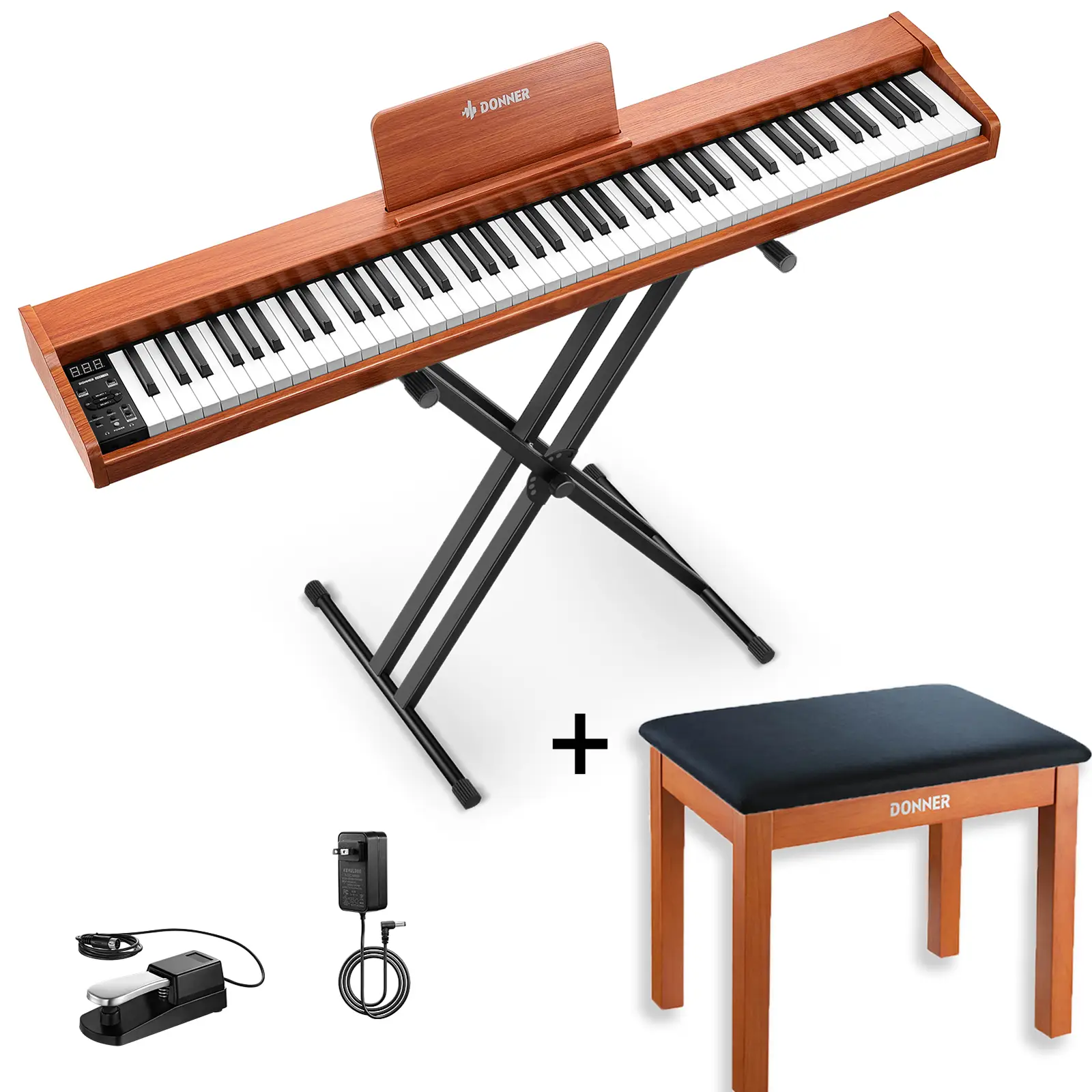 Donner DEP-1S Tastatur im Holzstil Digitalpiano