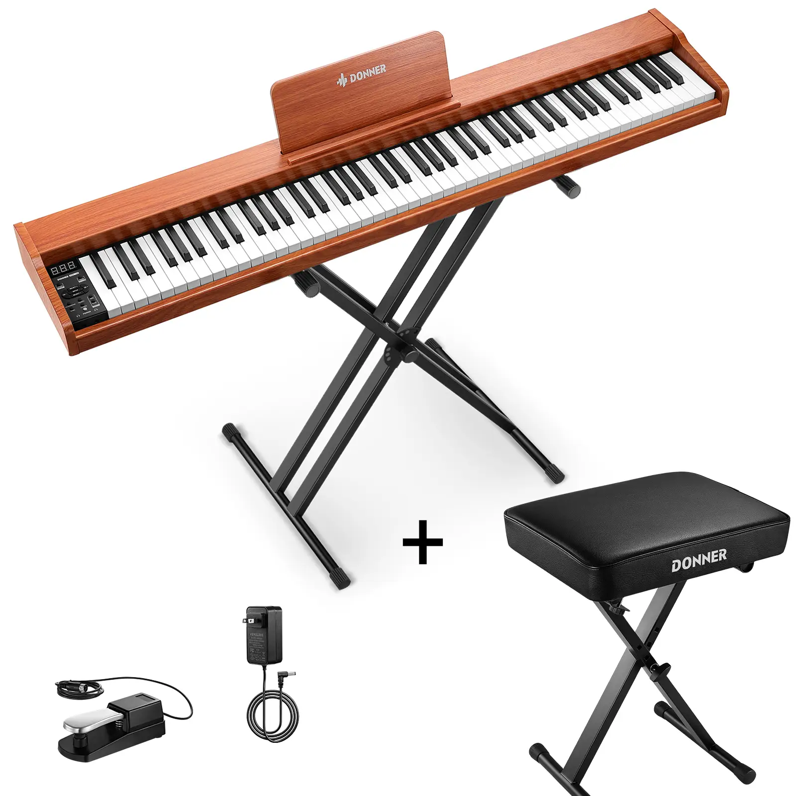 Donner DEP-1S Tastatur im Holzstil Digitalpiano