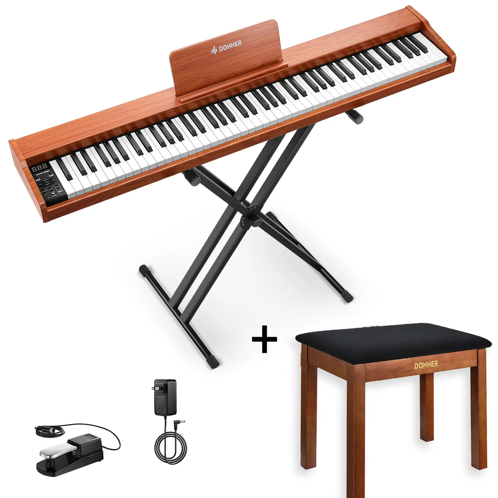Donner DEP-1S Tastatur im Holzstil Digitalpiano