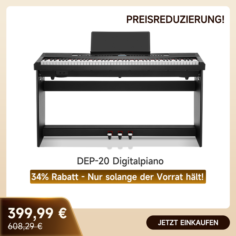 Donner DEP-20 E-Piano 88 Tasten Hammermechanik Gewichteten Anfänger Klavier Digital Piano