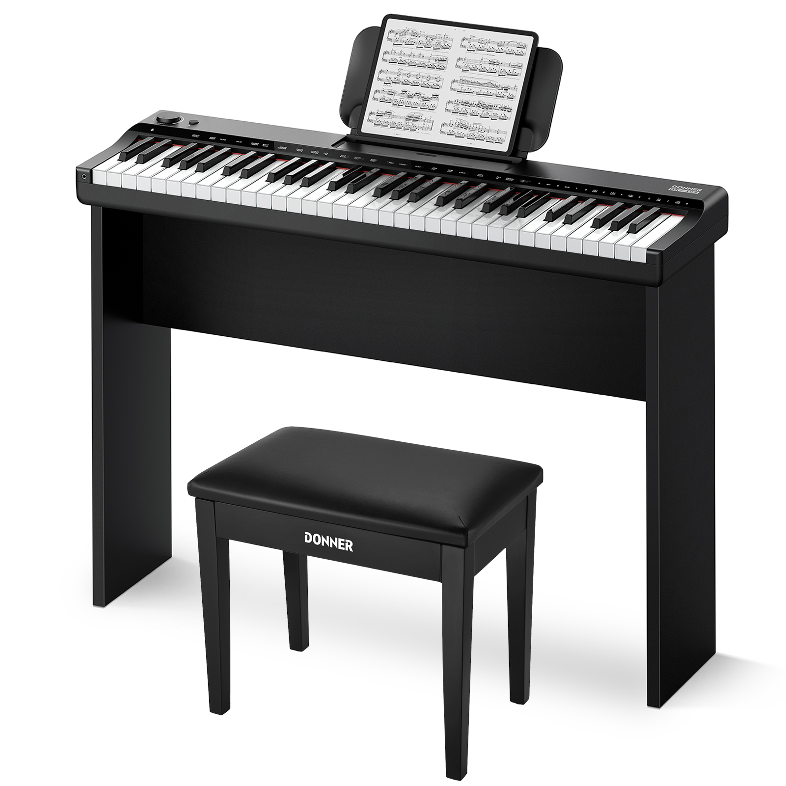 Donner DK-10S Multifunktionales 61-Tasten Keyboard-Set