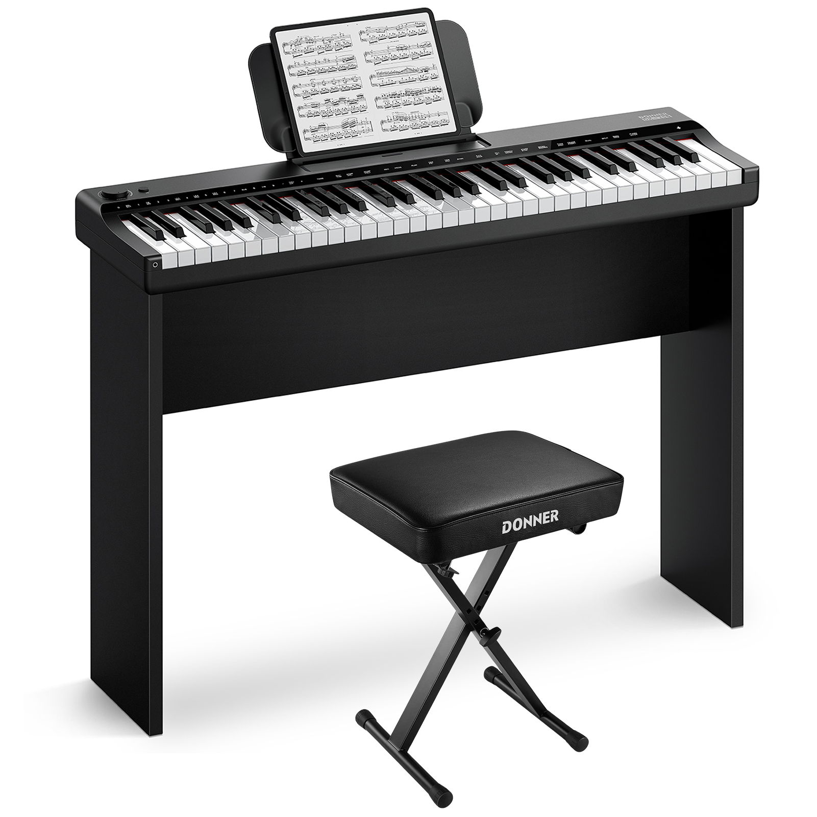 Donner DK-10S Multifunktionales 61-Tasten Keyboard-Set