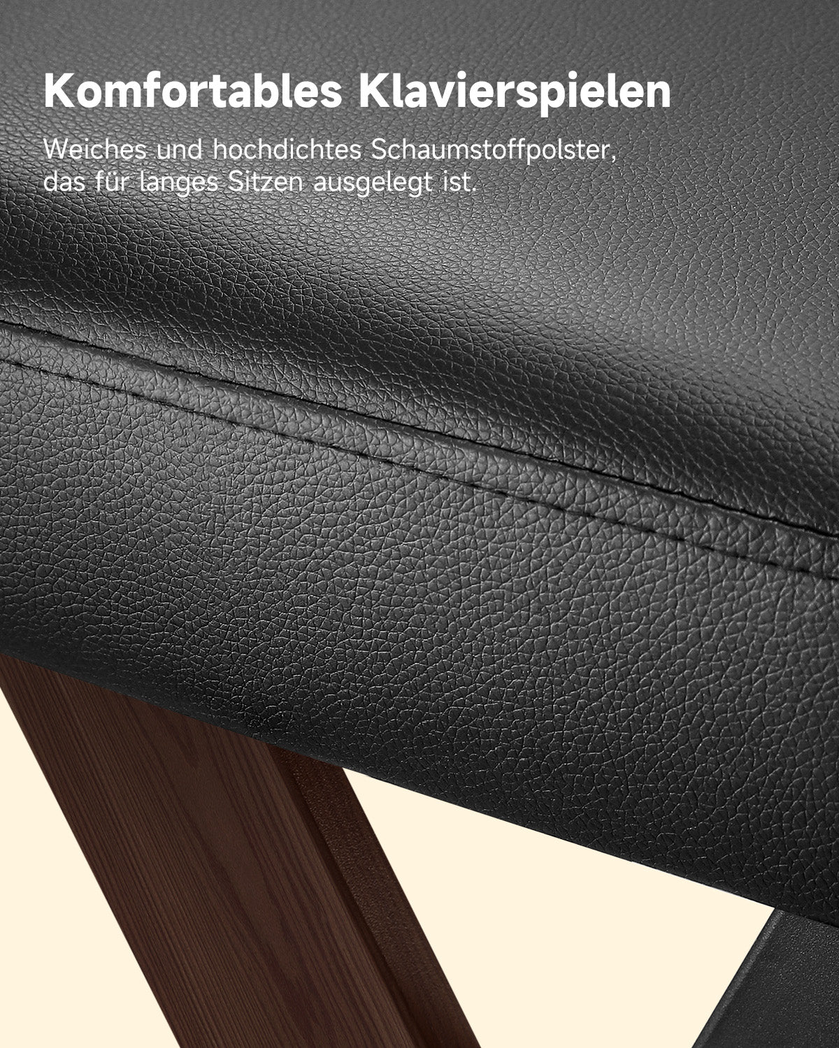Donner DKB-300 Elegante Klavierbank-Walnussfarbe##