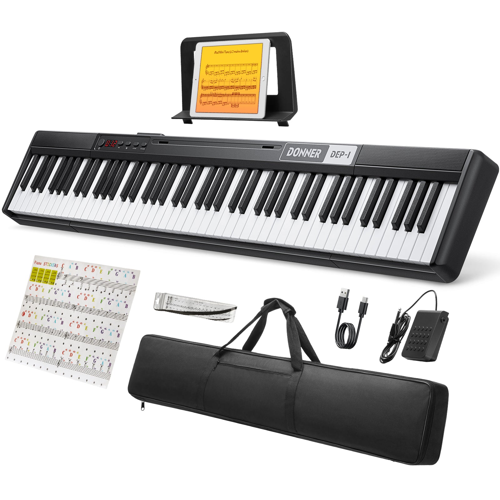DEP-1 88 Tasten Tragbares E Piano Digitalpiano für anfänger -Donner