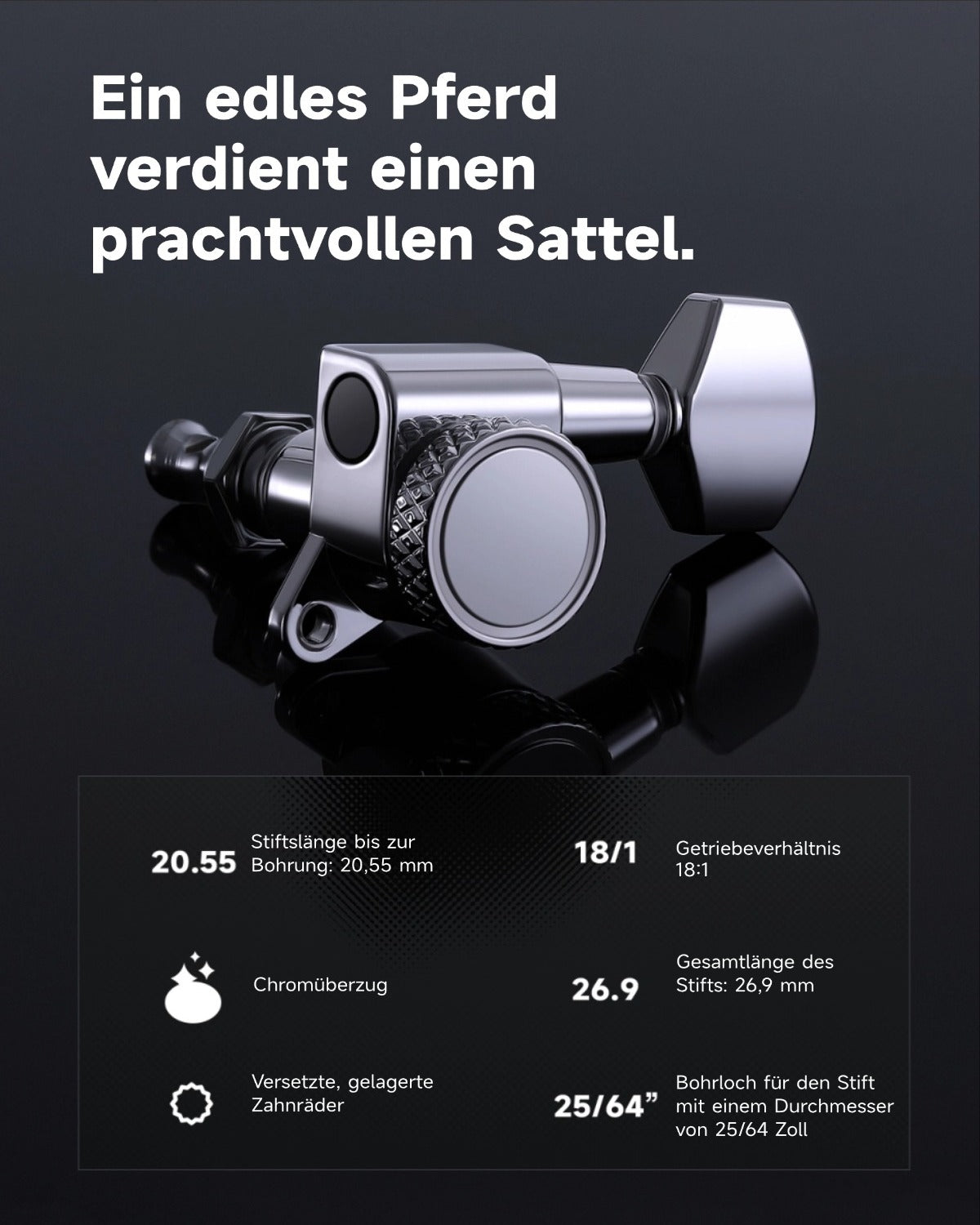 DONNER DST-550 Gradient Gitarre-Schwarze Mirage Gradation LR##