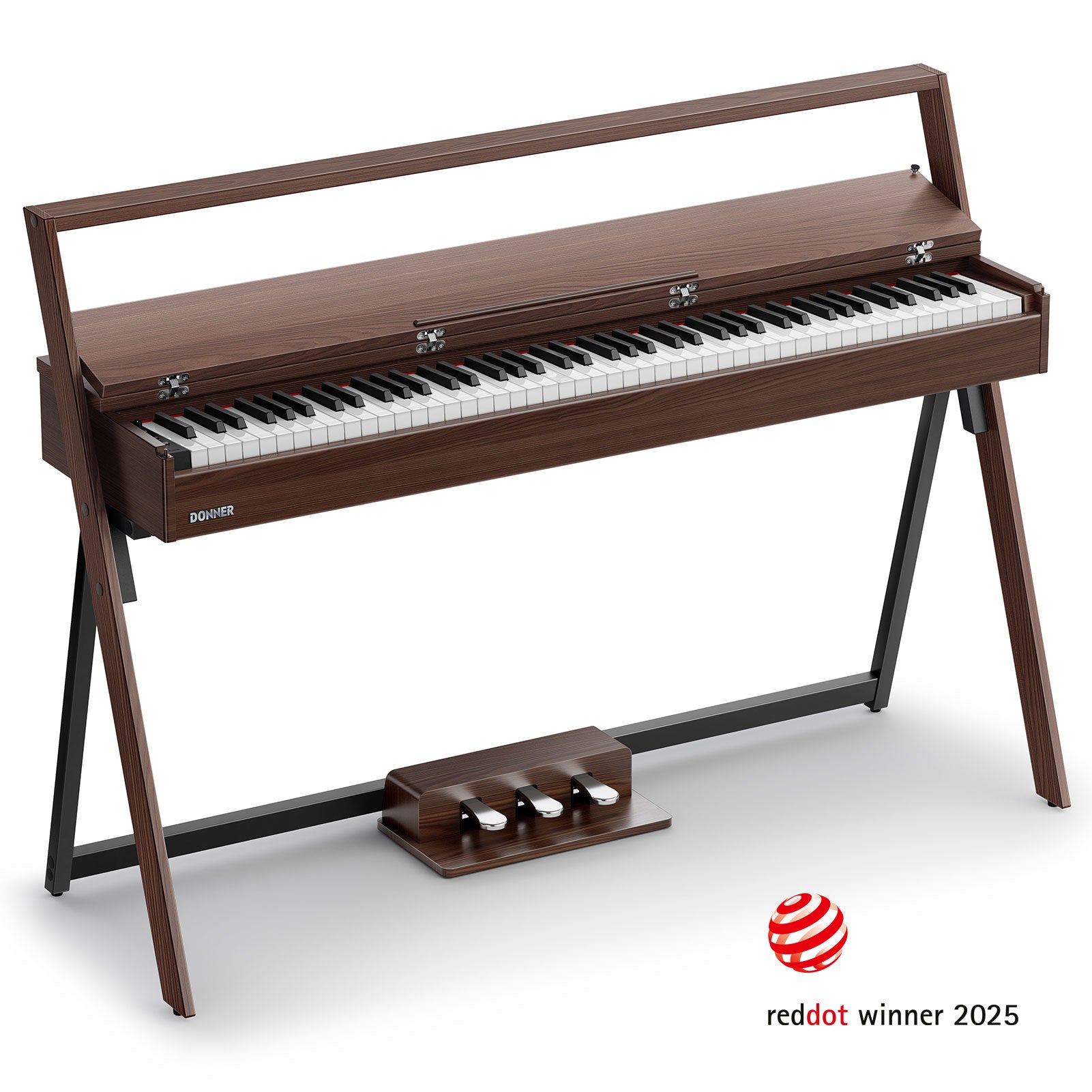 DONNER OURA™ R300 88-Tasten-Digitalpiano für zu Hause-Grau-Braun##