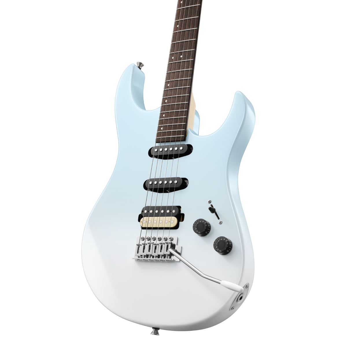 Donner DMT‑66 C‑förmiger Hals E‑Gitarre-Blau-Weiß-Farbverlauf##
