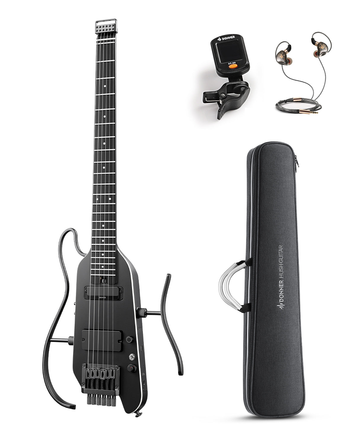 Donner HUSH™ X PRO Multi-Effekt-E-Gitarre-Schwarz##