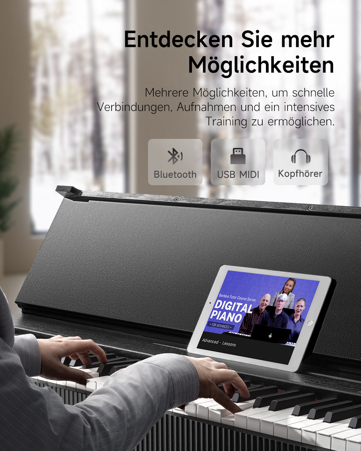Donner OURA™ S300 88-Tasten-Digitalpiano für den Heimgebrauch für fortgeschrittene Spieler