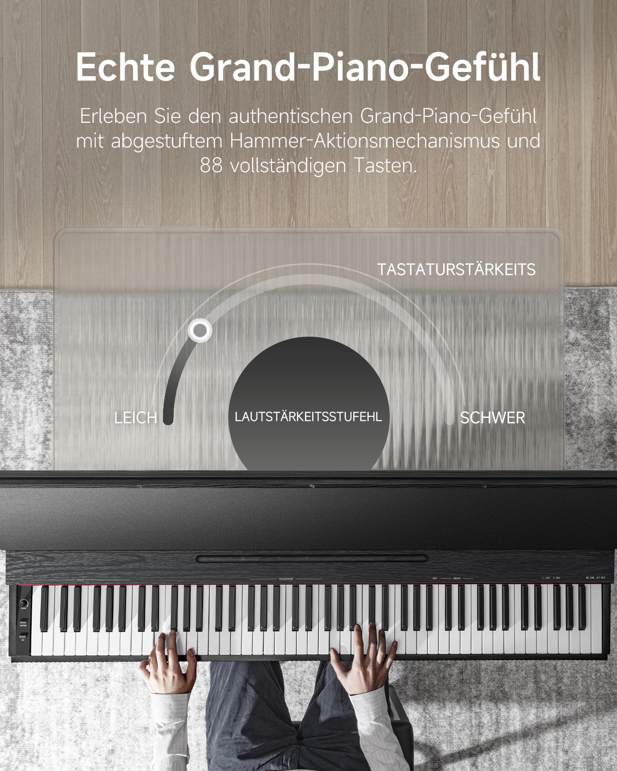 Donner OURA™ S300 88-Tasten-Digitalpiano für den Heimgebrauch für fortgeschrittene Spieler