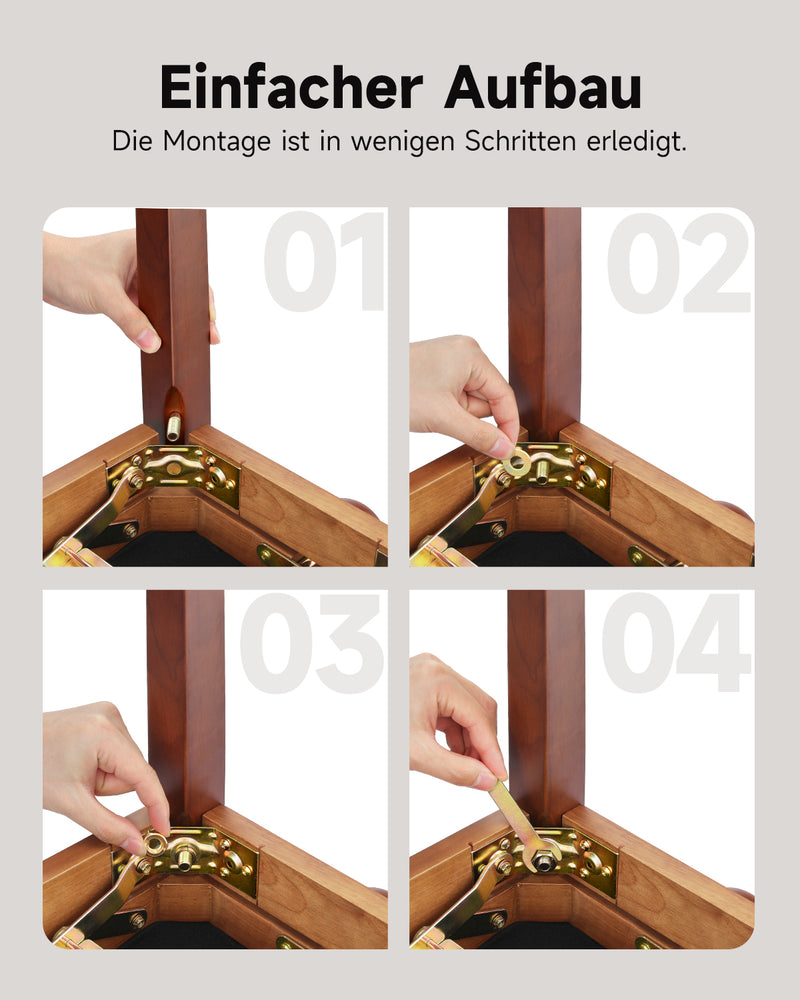 Donner höhenverstellbare Klavierbank Braun Matt