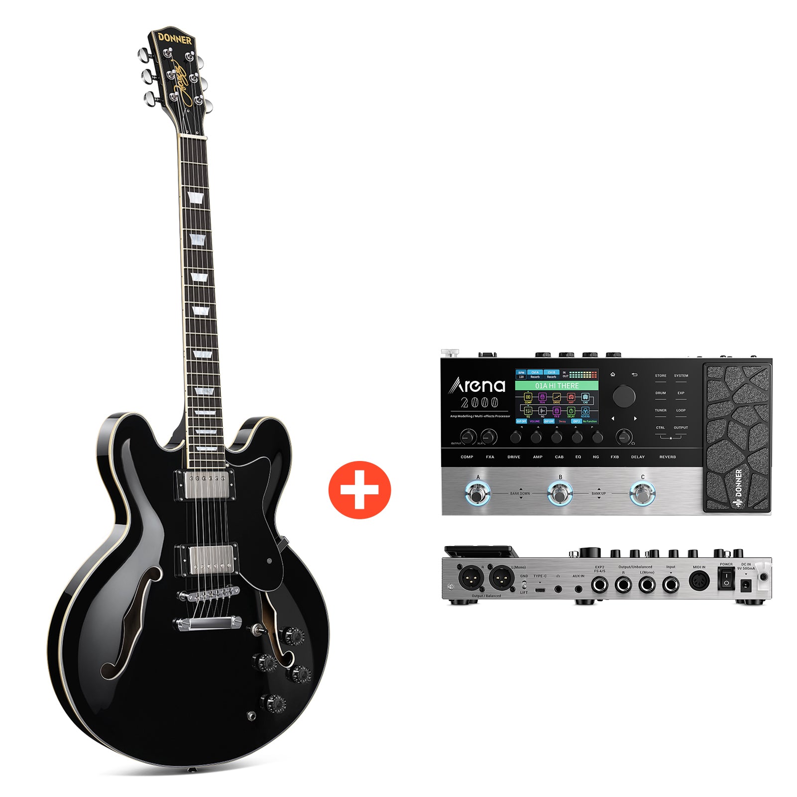 Donner DJP-1000 Jazz-E-Gitarre