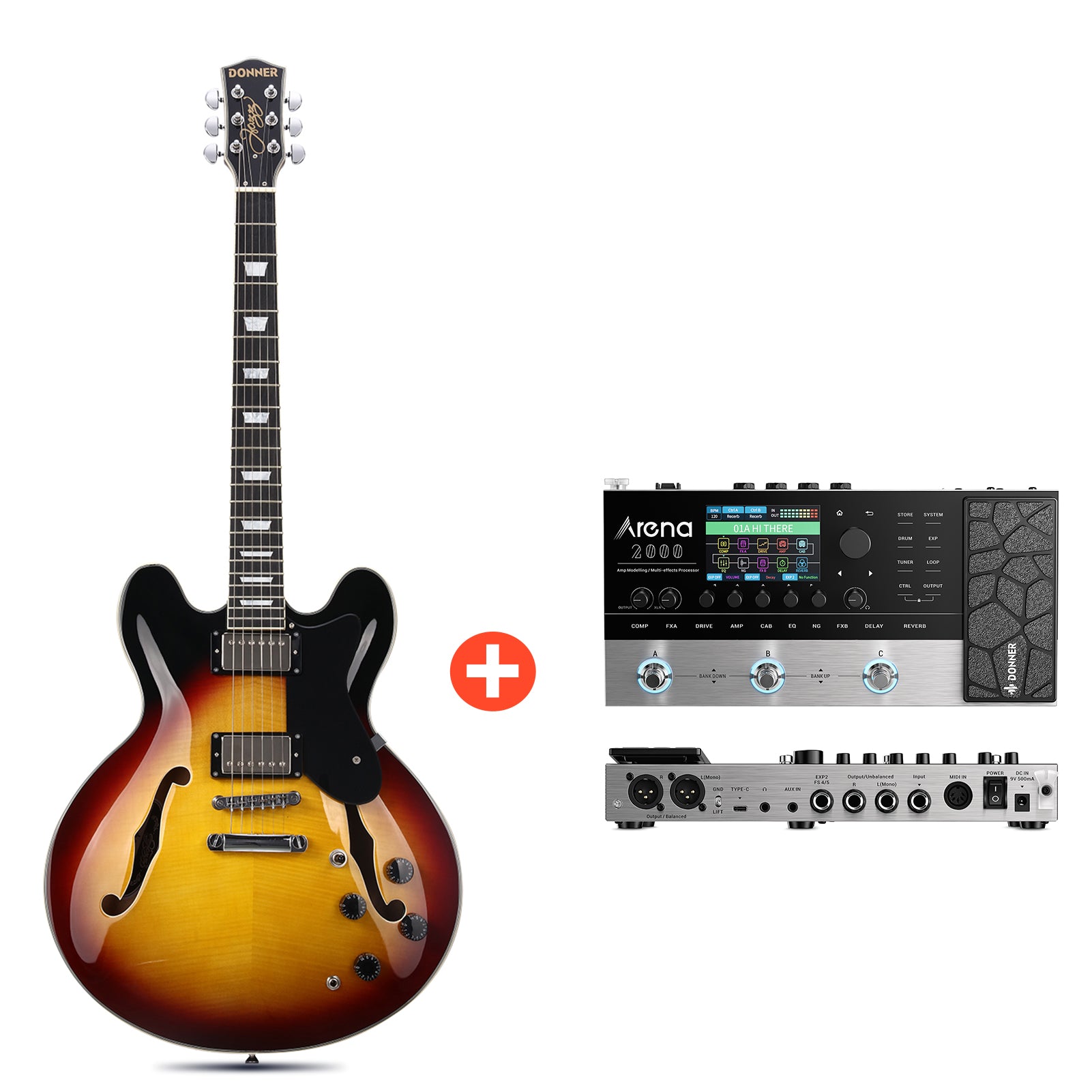 Donner DJP-1000 Jazz-E-Gitarre