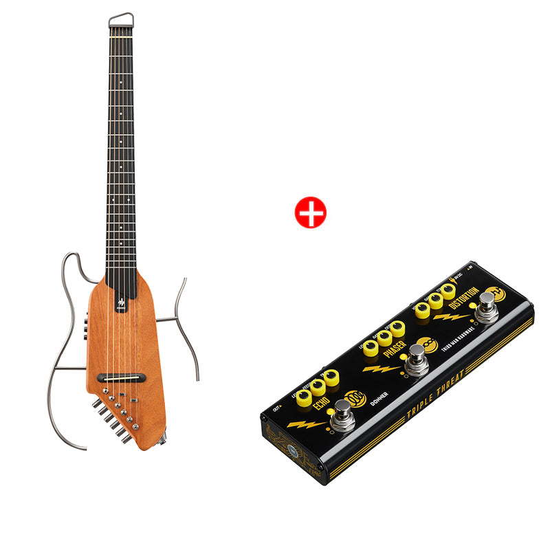 Donner HUSH™ I Ultraleicht Unterwegs Reisegitarre-Mahagoni##