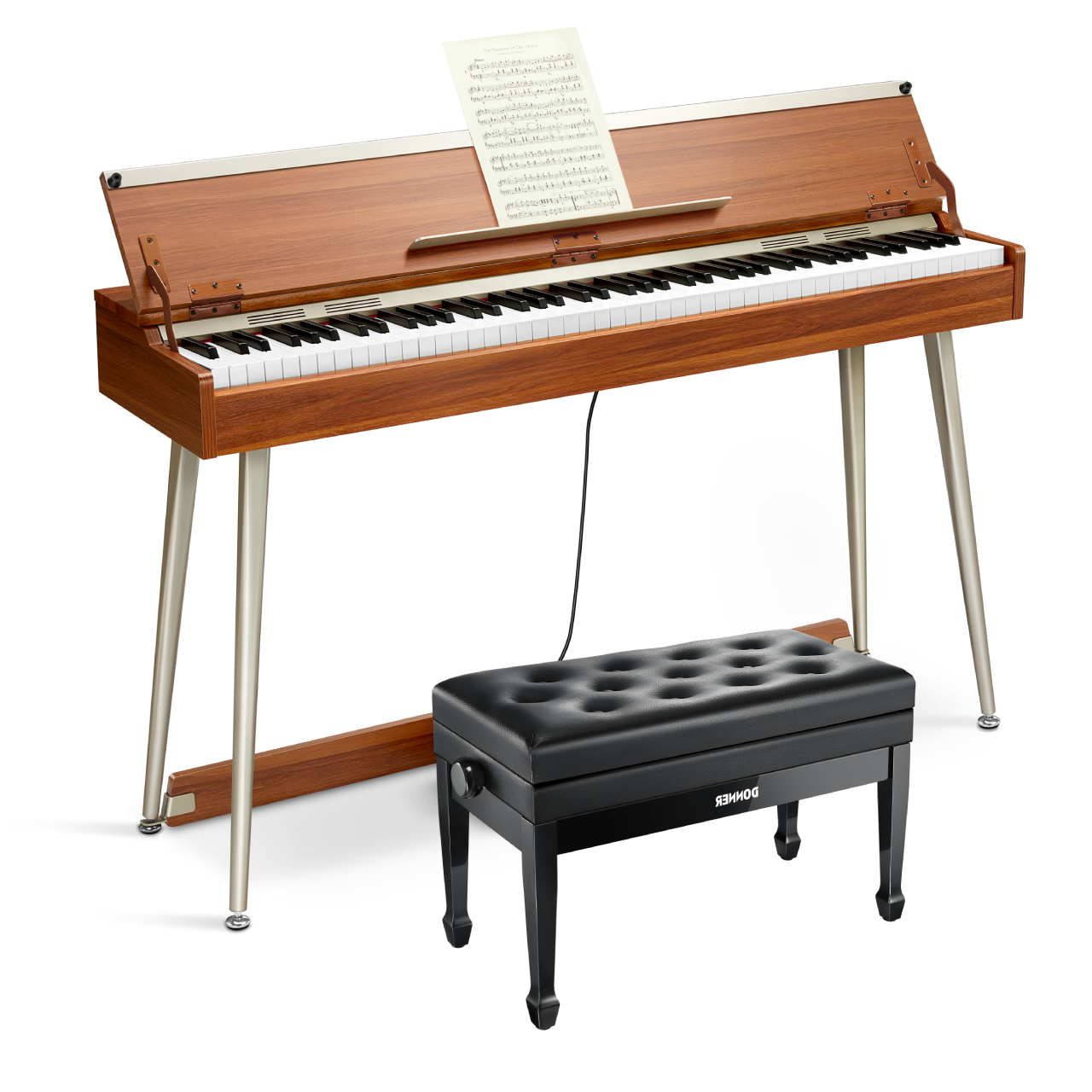 Donner DDP-80 PLUS Digital Piano mit halboffener Abdeckung