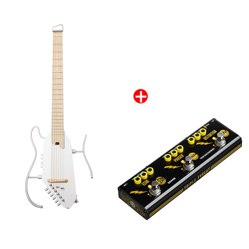 Donner HUSH™ I PRO Reisegitarre-Weiß##