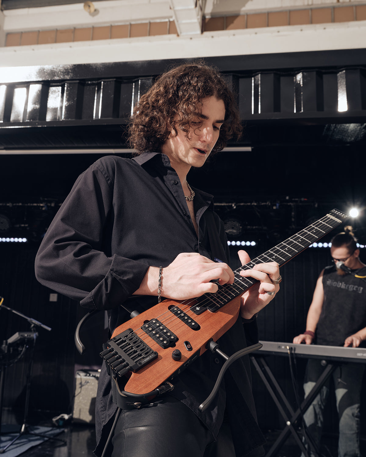 Donner HUSH™ X Kopflose Bauweise E‑Gitarre-Natürlich##