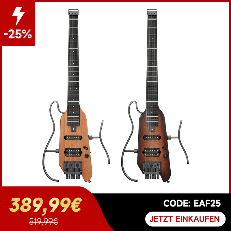 Donner HUSH-X  E-Gitarre Traveler Gitarre Ultra-Light für Unterwegs