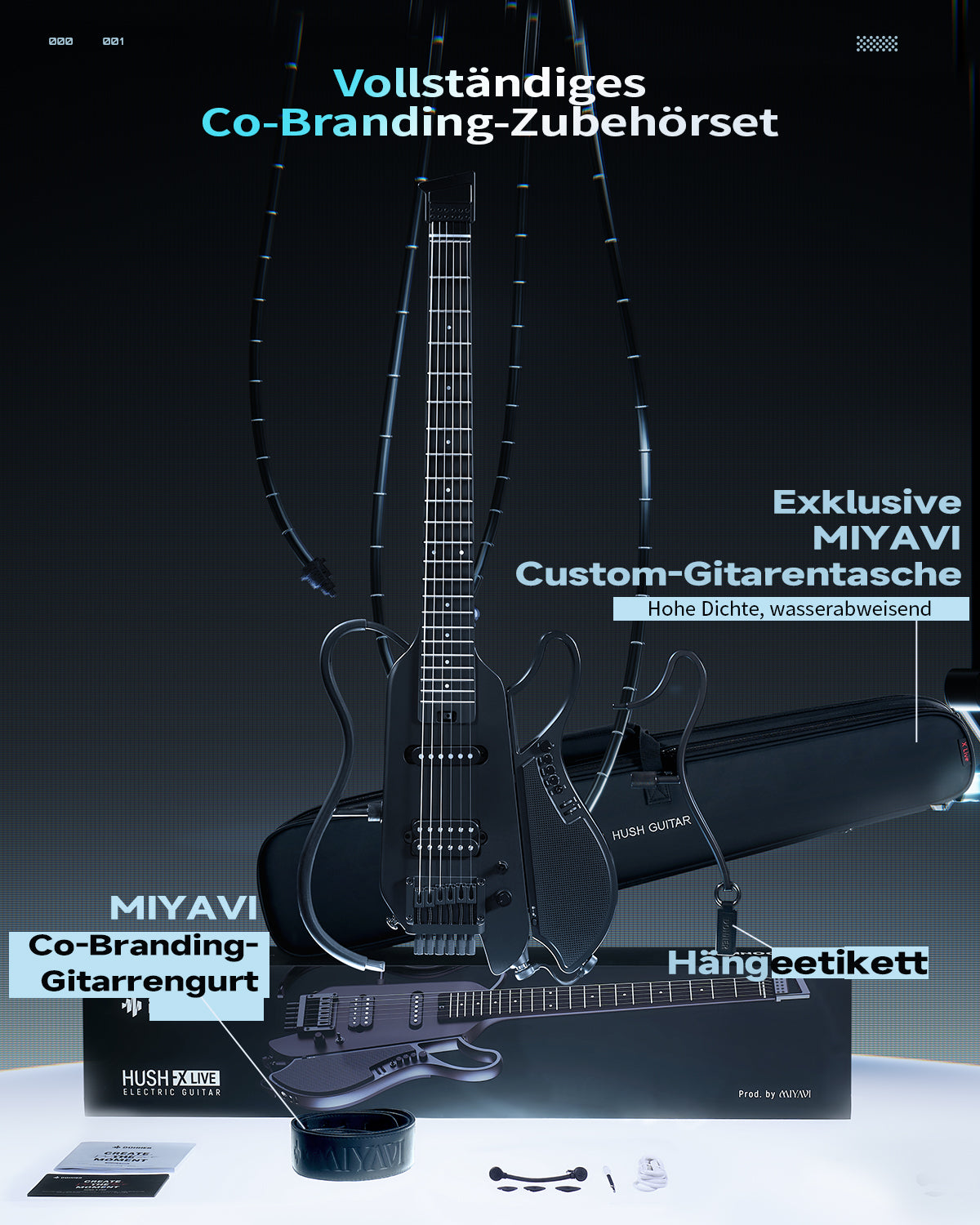 Donner HUSH X LIVE Reisegitarre-Miyavi-Ausgabe##