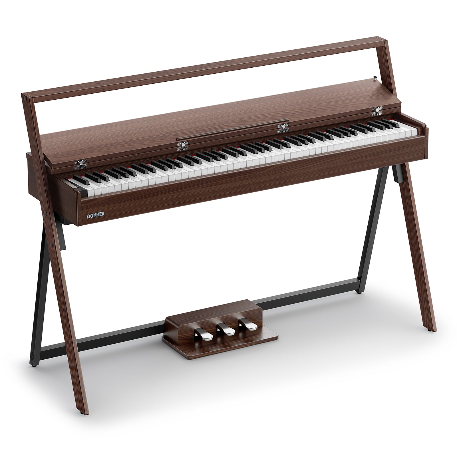 DONNER OURA™ R300 88-Tasten-Digitalpiano für zu Hause-Grau-Braun##