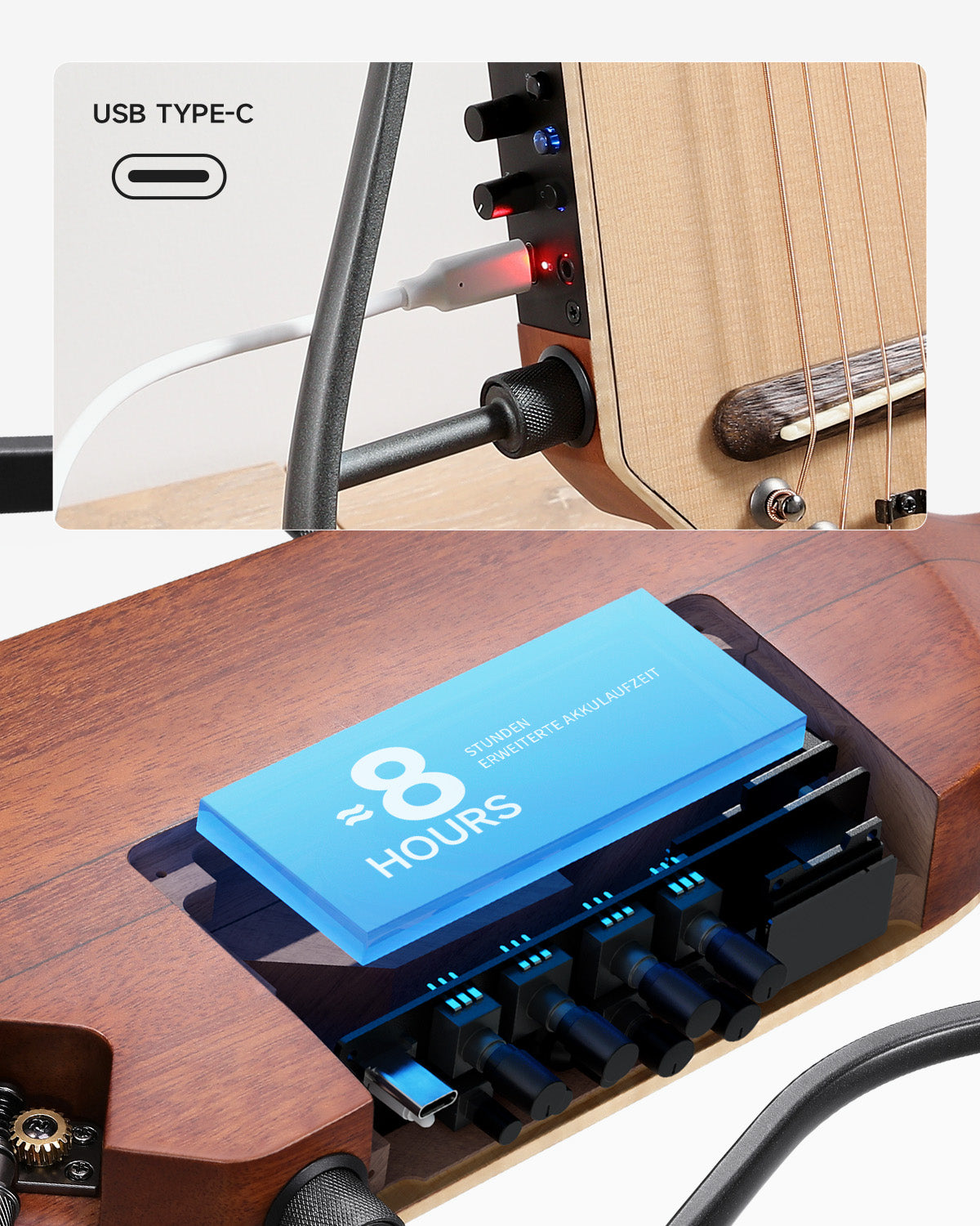 Donner HUSH™ I PRO Reisegitarre-Natürlich##