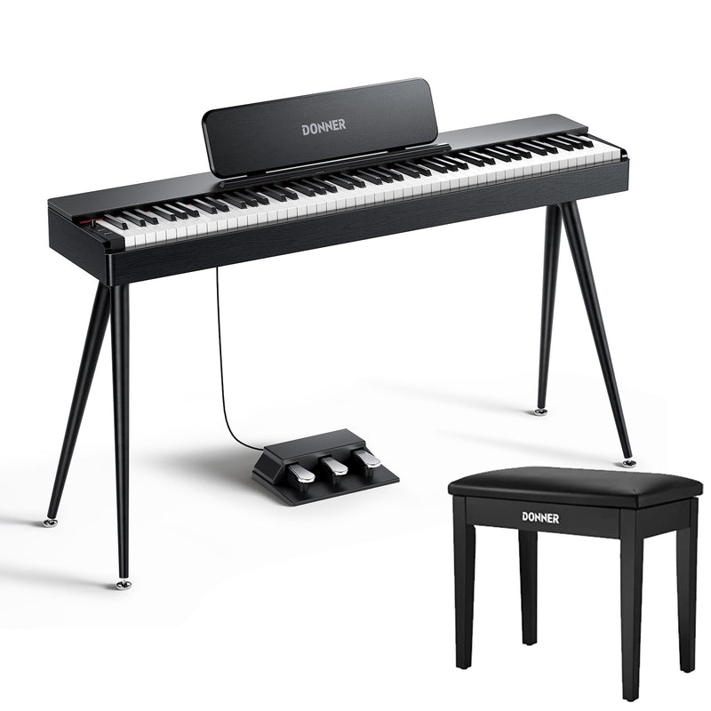 Donner OURA™ S100 88-Tasten-Digitalpiano für den Heimgebrauch, schwarze Eichenmaserung