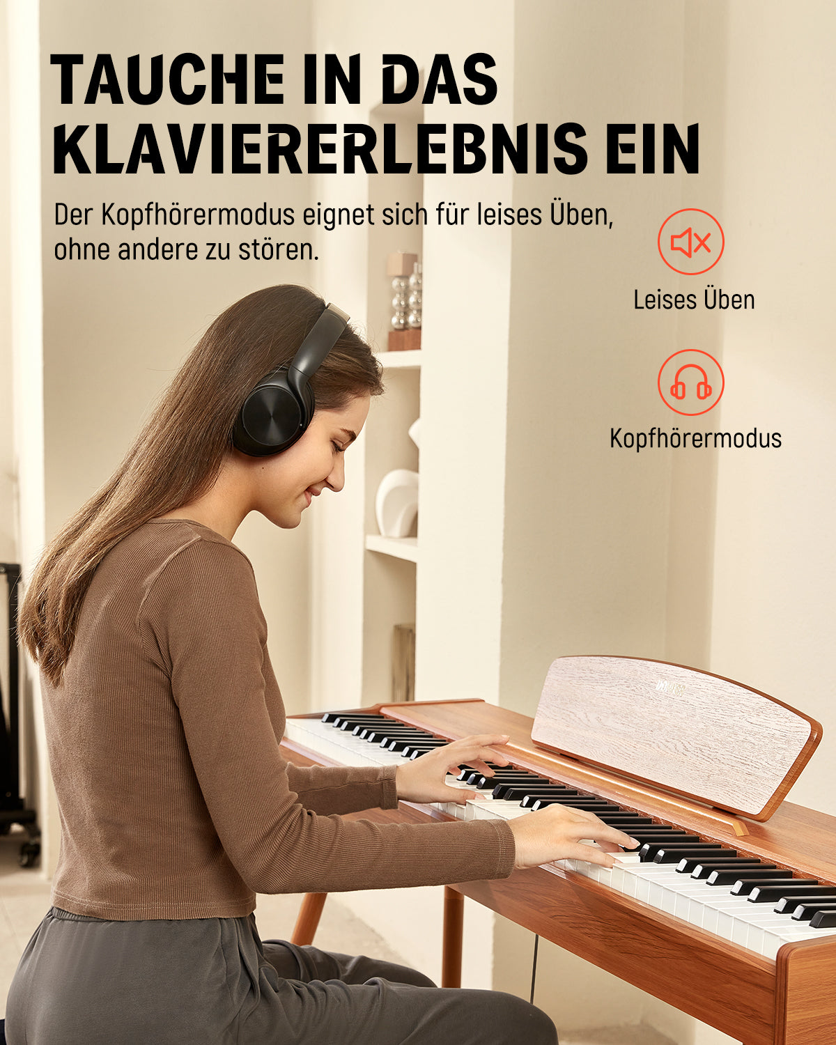 Donner DDP-80 Digital piano im Holzdesign-Natürlich##