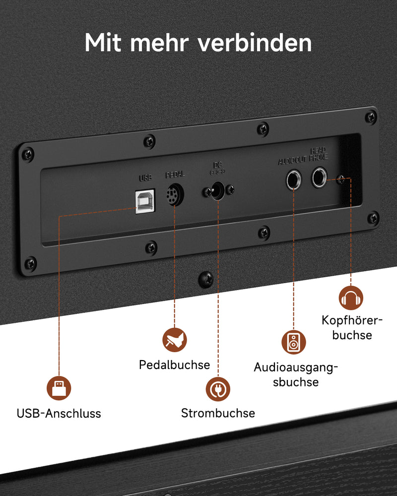 【Vorsalzen】Donner DDP-200 PRO 88 Tasten Hammertastatur gewichtetes Digitalpiano Standard - Versand am 2. Dezember