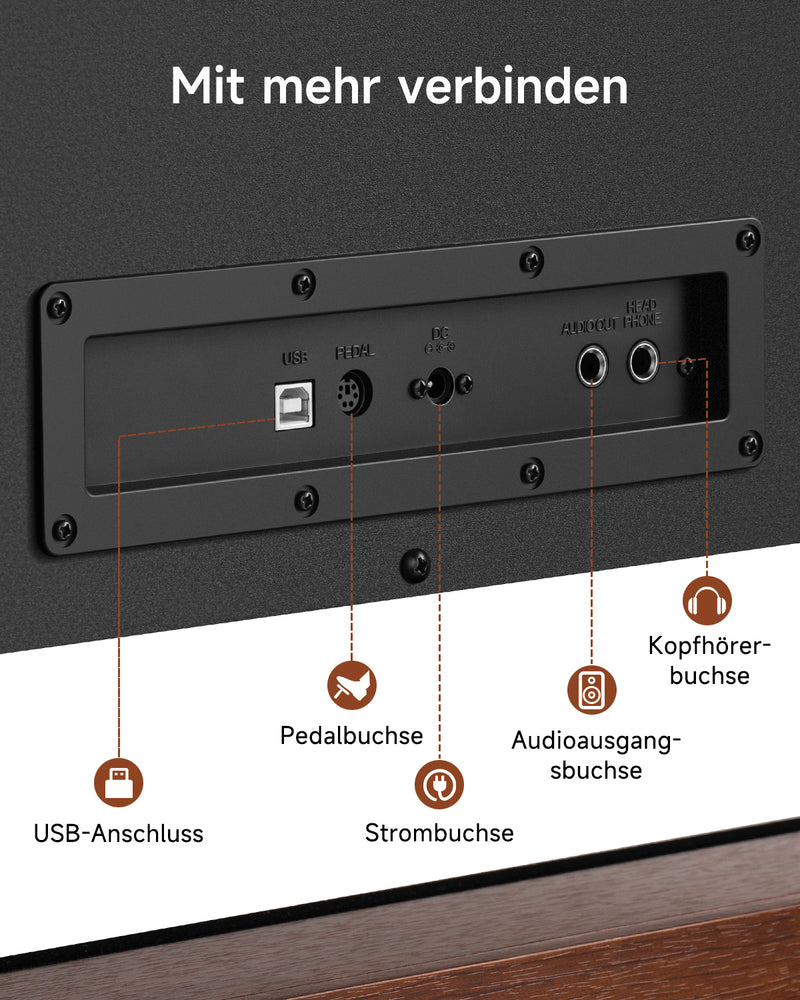 【Vorsalzen】Donner DDP-200 PRO 88 Tasten Hammertastatur gewichtetes Digitalpiano Standard - Versand am 2. Dezember