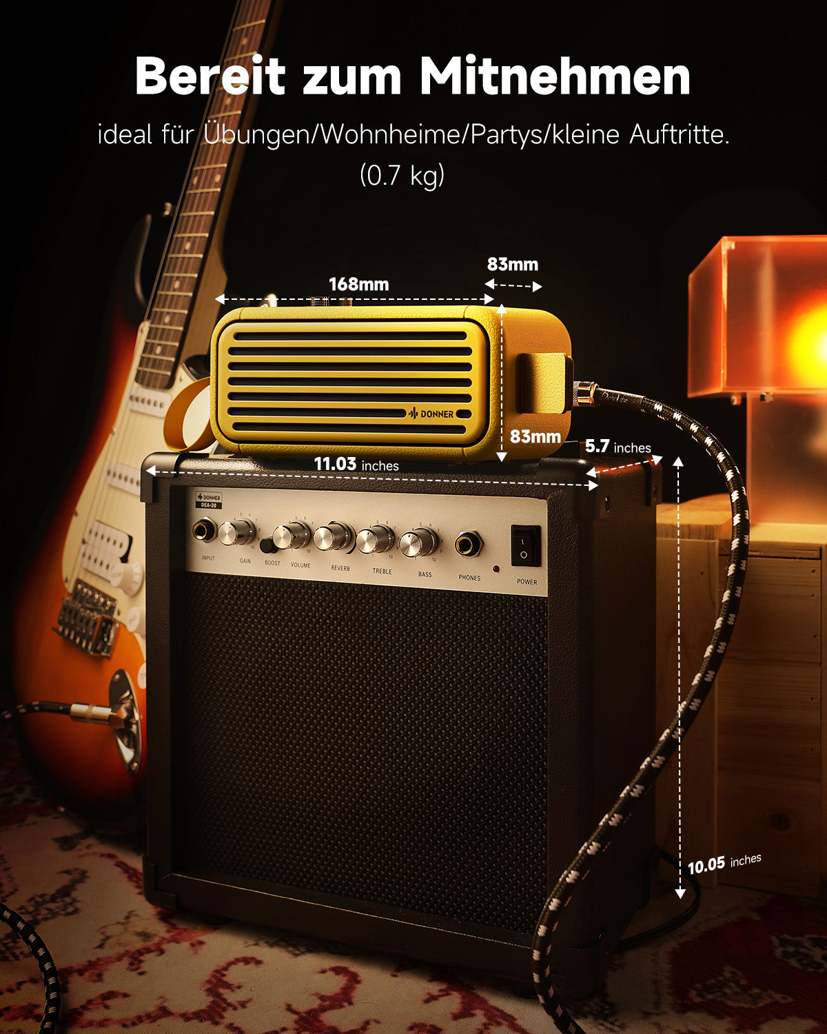 Donner Go E-Gitarrenverstärker-Donner Go【Gelb】##