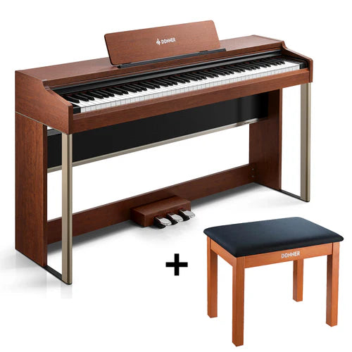 Donner DDP-200 PRO Digital Piano mit Touchscreen-Dunkelbraun##