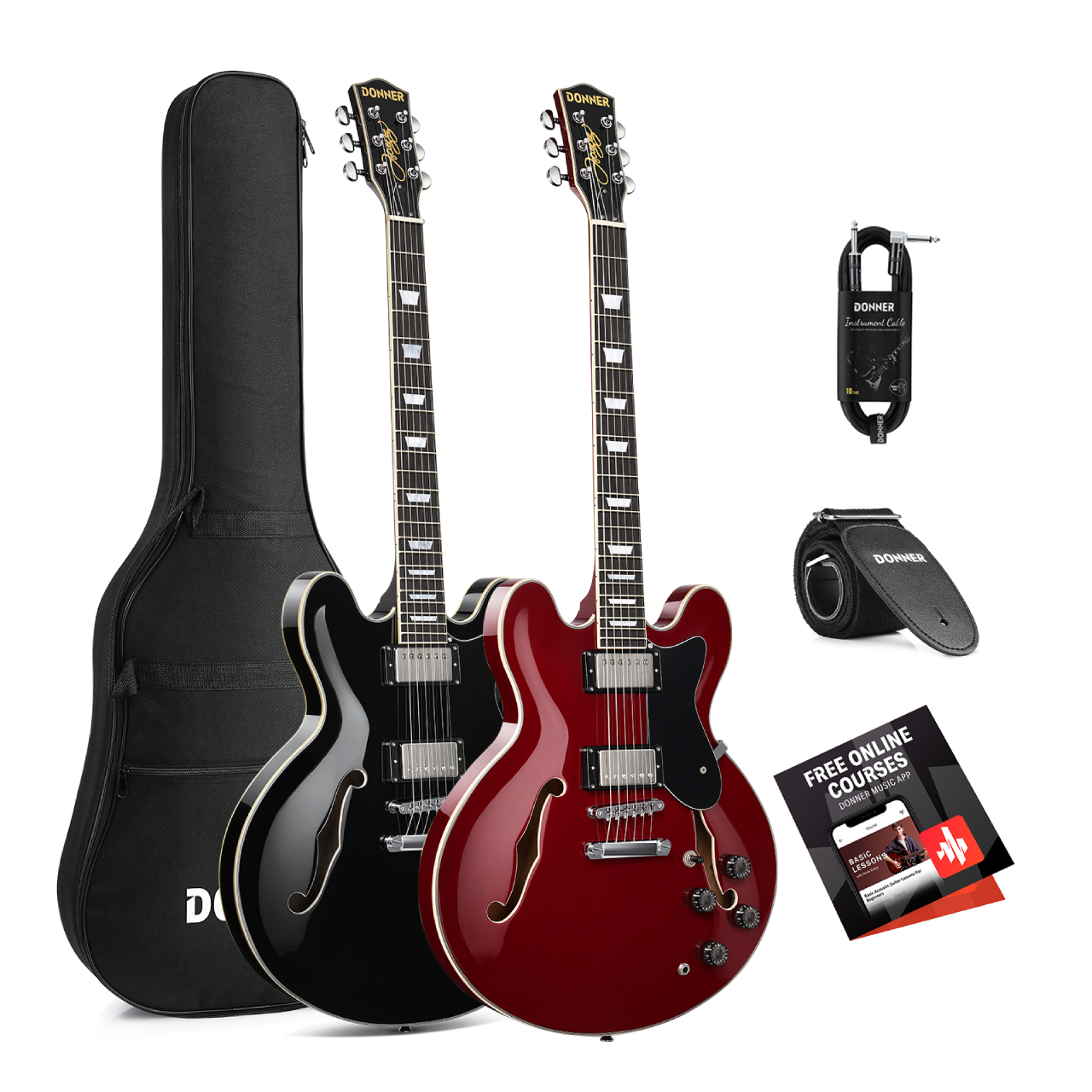 Donner DJP-1000 Jazz E-Gitarre