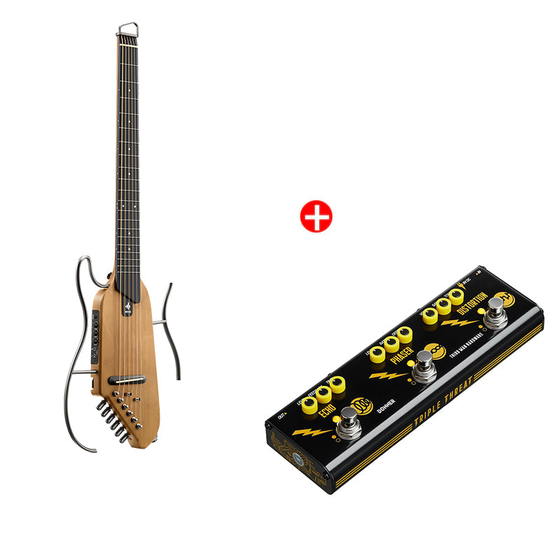 Donner HUSH™ I Ultraleicht Unterwegs Reisegitarre-Ahorn##