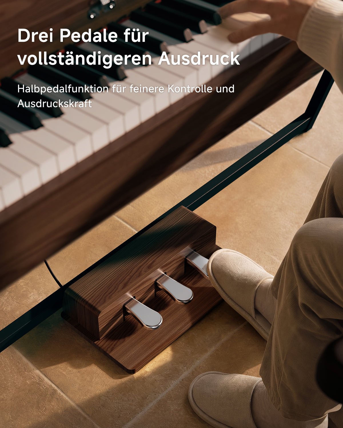 Donner OURA™ R300 Haushalts Digital Piano-Grau-Braun##