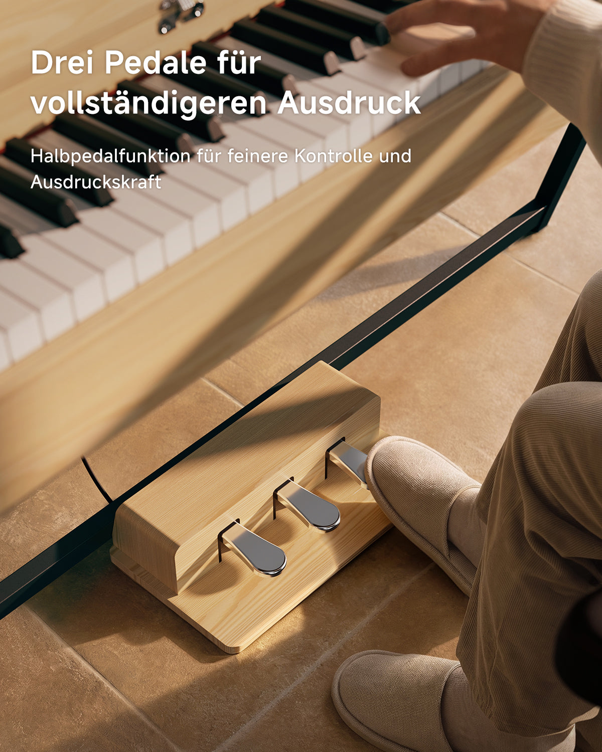 Donner OURA™ R300 Haushalts Digital Piano-Helle Holzfarbe##