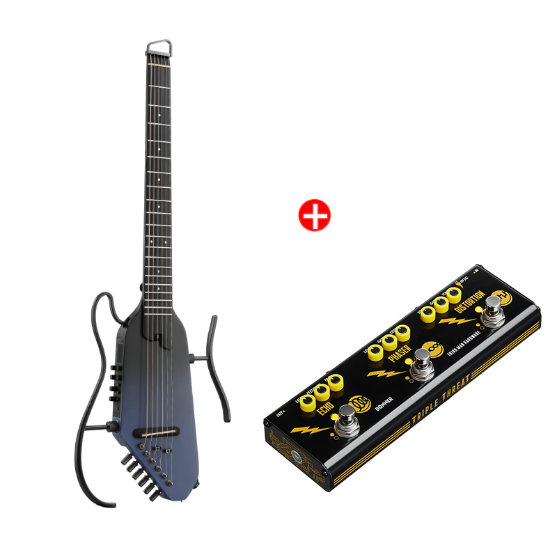 Donner HUSH™ I PRO Reisegitarre-Space Fly Schwarz##
