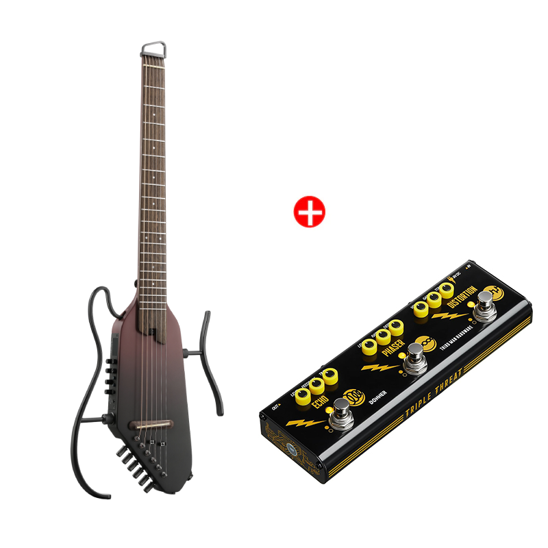 Donner HUSH™ I PRO Reisegitarre-Maillard-Braun Farbverlauf##