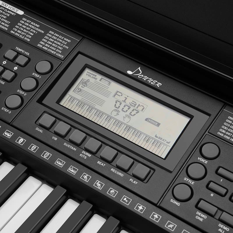 Donner DEK-610 Elektronisches Keyboard 61 Tasten Home Keyboards