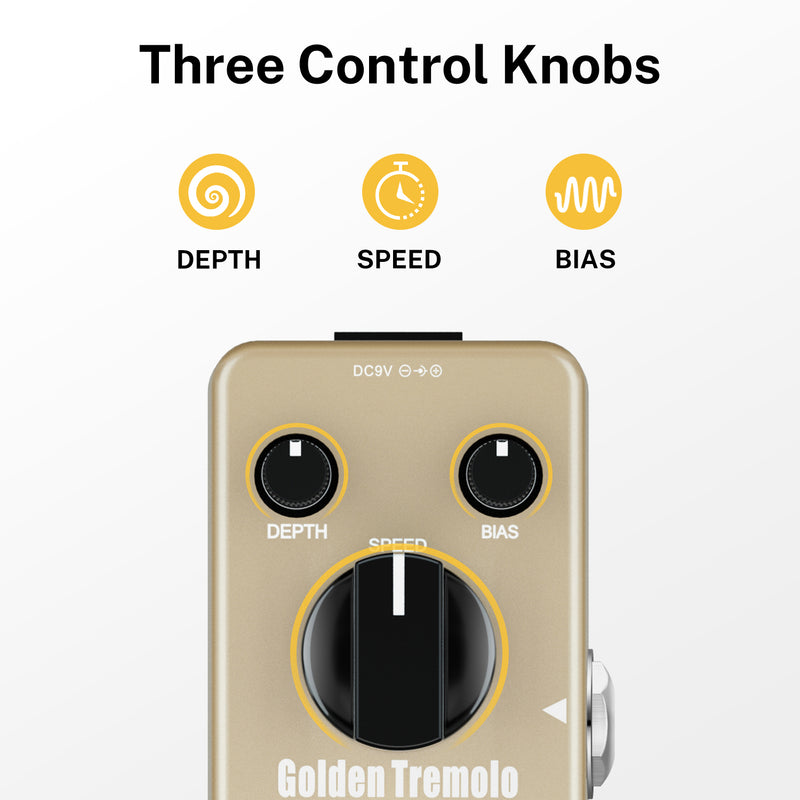 Donner Golden Tremolo Gitarre Effektpedal Tremolo Pedal - Donner music- DE