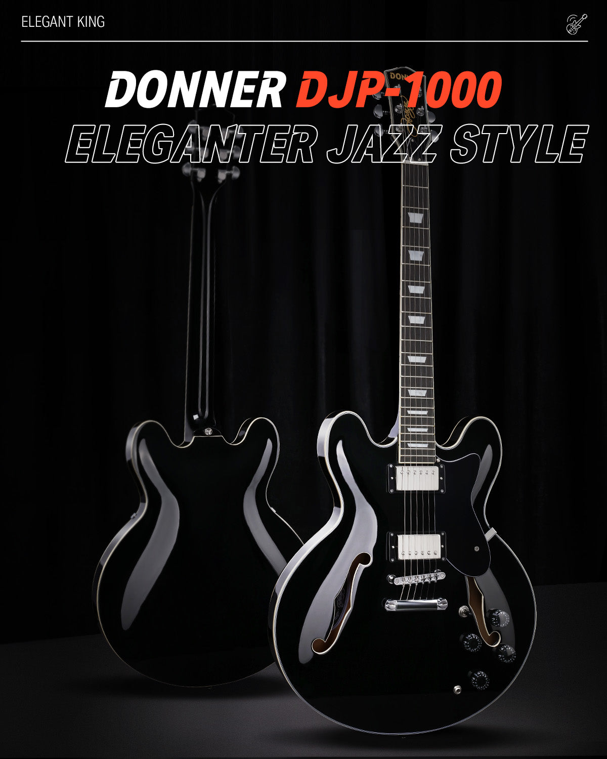 Donner DJP-1000 Jazz-E-Gitarre-DJP-1000D##